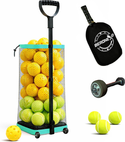 Rolling tennis ball hopper - rolling, &